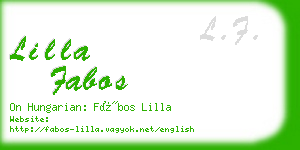 lilla fabos business card